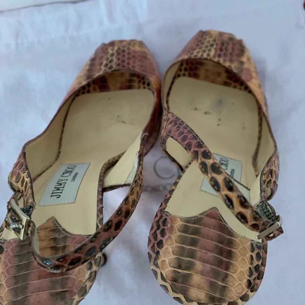 Jimmy Choo Patterned Blush Python Platforms - image 6